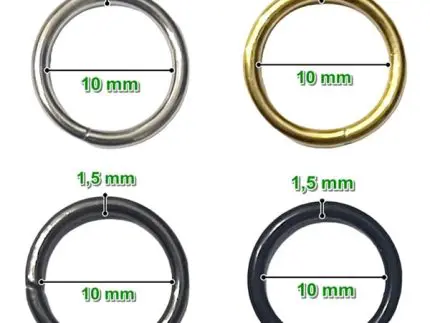 Kółka metalowe 10x1,5mm