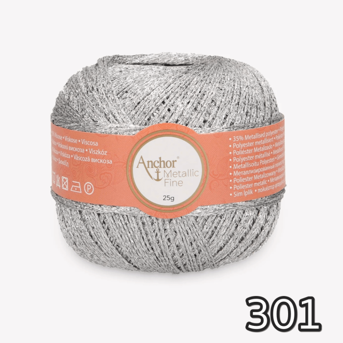 Kordonek metalizowany Anchor Metallic Fine 25g/250m - obrazek 3