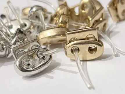 METALOWE, owalne stopery do sznurka, dwuczęściowe