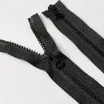 Zamek kostkowy dwusuwakowy CZARNY - obrazek 2