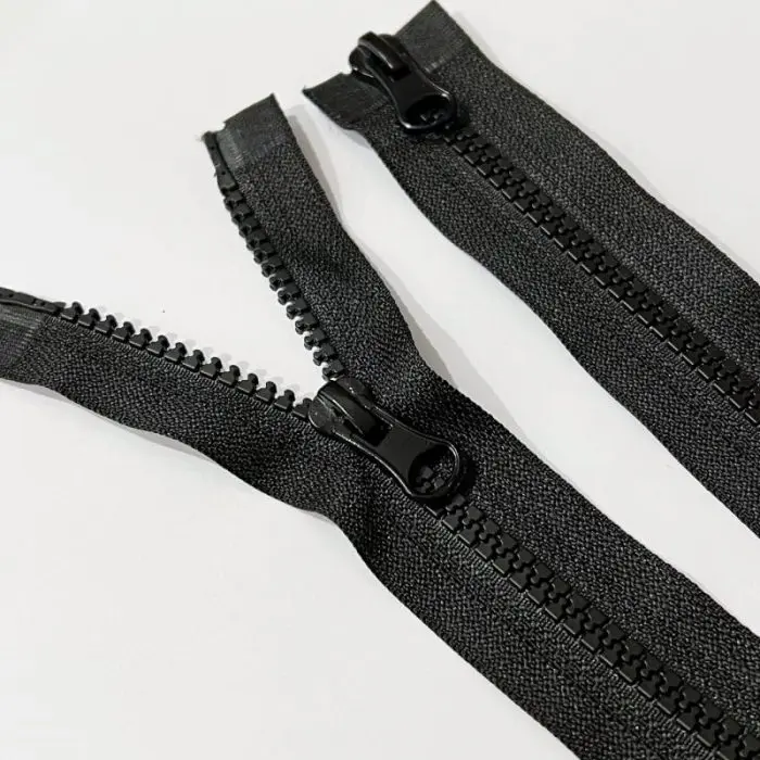 Zamek kostkowy dwusuwakowy CZARNY - obrazek 2