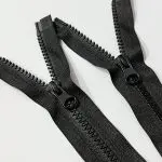 Zamek kostkowy dwusuwakowy CZARNY