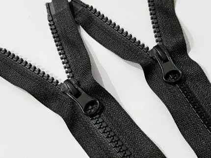 Zamek kostkowy dwusuwakowy CZARNY