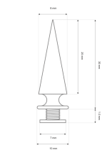 Ćwieki wkręcane stożki 10/29mm - 4 sztuki - obrazek 3