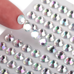 Kryształki kamyczki samoprzylepne 6mm opalizujące - obrazek 2