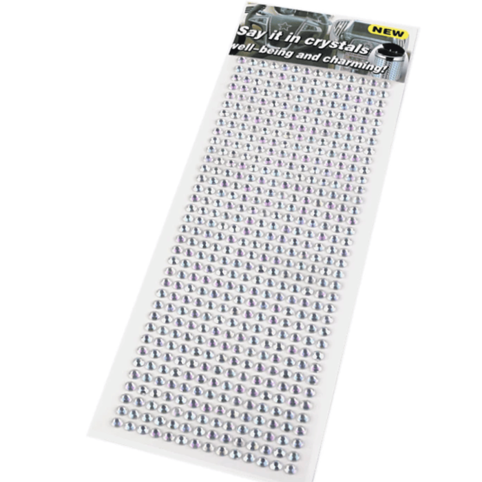 Kryształki kamyczki samoprzylepne 6mm opalizujące - obrazek 3