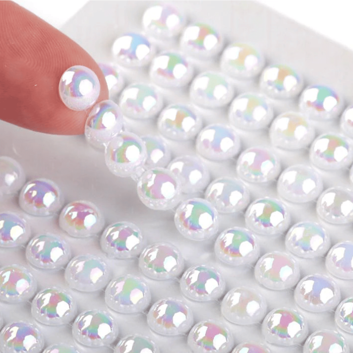 Perełki samoprzylepne 6mm opalizujące - obrazek 2