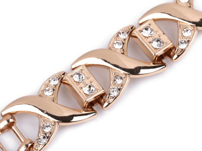 Zapięcie ozdobne z kamyczkami 2,1x14cm (360689) - obrazek 2