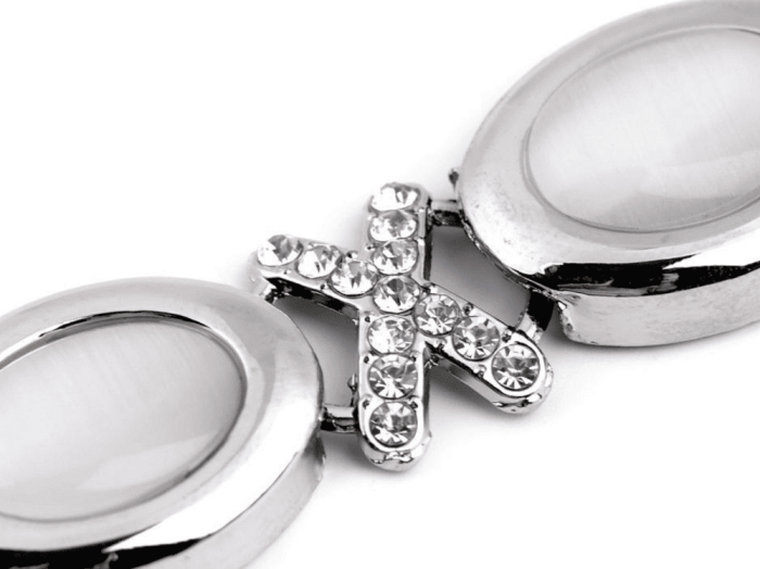 Zapięcie ozdobne z kamyczkami 2x17,5cm (780596) - obrazek 2