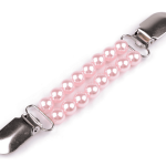 Zapięcie ozdobne z perełkami różowe (780651)