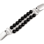 Zapięcie ozdobne z perełkami czarne (780651)