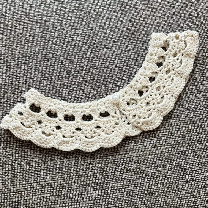 Ręcznie robioby bawełniany kołnierzyk "Amelia" - obrazek 2