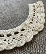 Ręcznie robioby bawełniany kołnierzyk "Amelia" - obrazek 3