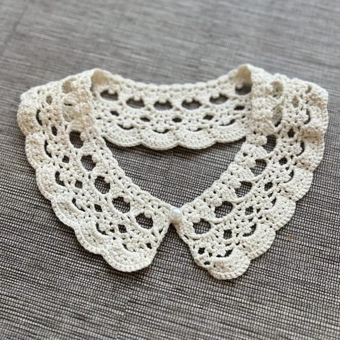 Ręcznie robioby bawełniany kołnierzyk "Amelia" - obrazek 5