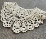 Ręcznie robiony bawełniany kołnierzyk "Emilia" - obrazek 5