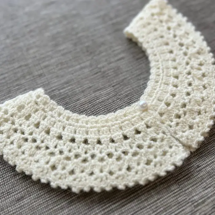 Ręcznie robiony kołnierzyk "Matylda" - obrazek 2