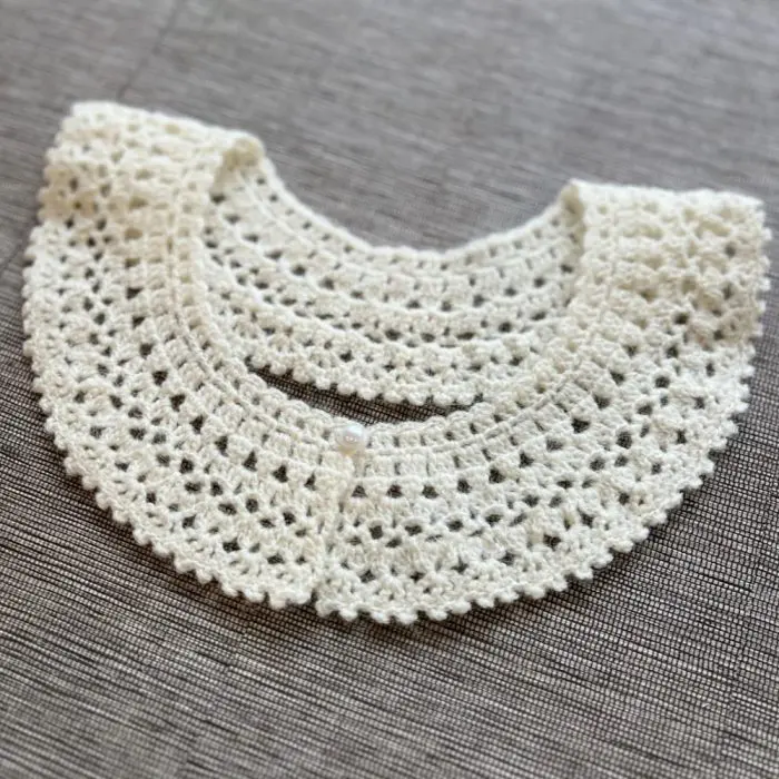 Ręcznie robiony kołnierzyk "Matylda" - obrazek 3