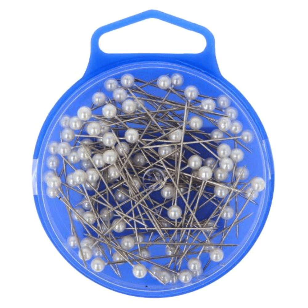 szpilkikrawieckieperlowe Szpilki krawieckie z białą perłową główką 34mm - obrazek 1