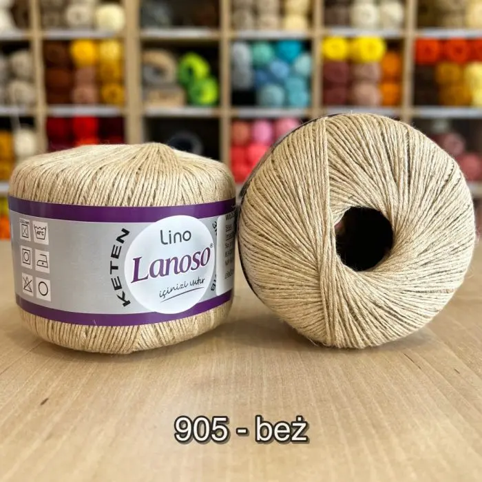 Włóczka Lanoso LINO 50g/175m len + wiskoza - obrazek 3