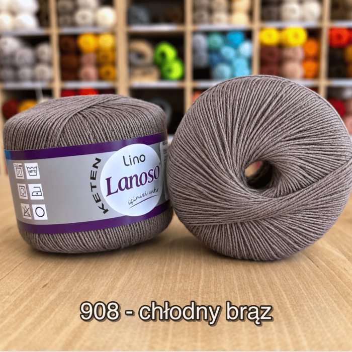 Włóczka Lanoso LINO 50g/175m len + wiskoza - obrazek 5