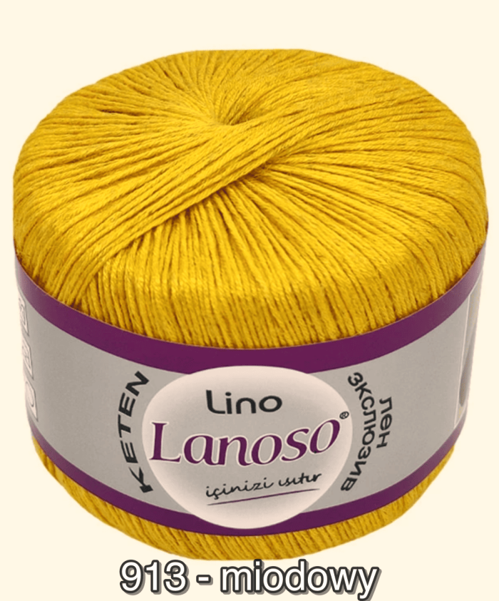 Włóczka Lanoso LINO 50g/175m len + wiskoza - obrazek 4