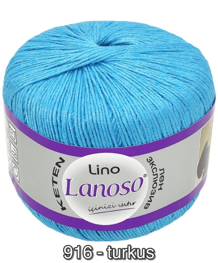 Włóczka Lanoso LINO 50g/175m len + wiskoza - obrazek 5