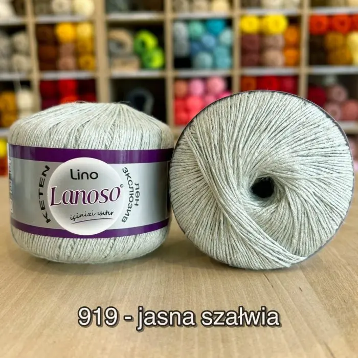 Włóczka Lanoso LINO 50g/175m len + wiskoza - obrazek 9