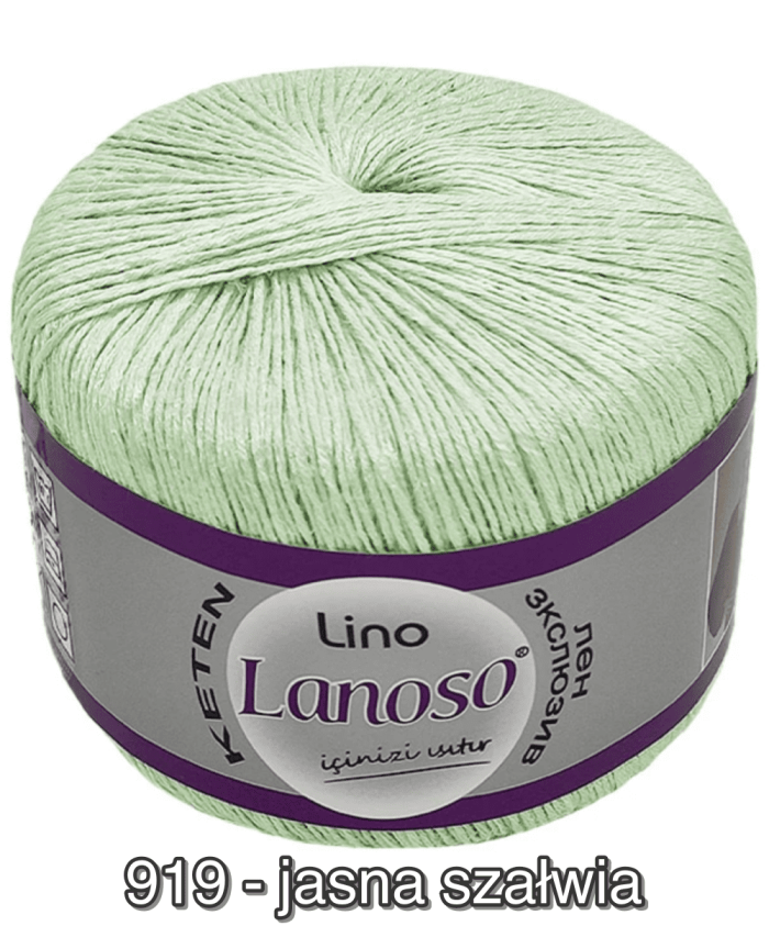 Włóczka Lanoso LINO 50g/175m len + wiskoza - obrazek 6