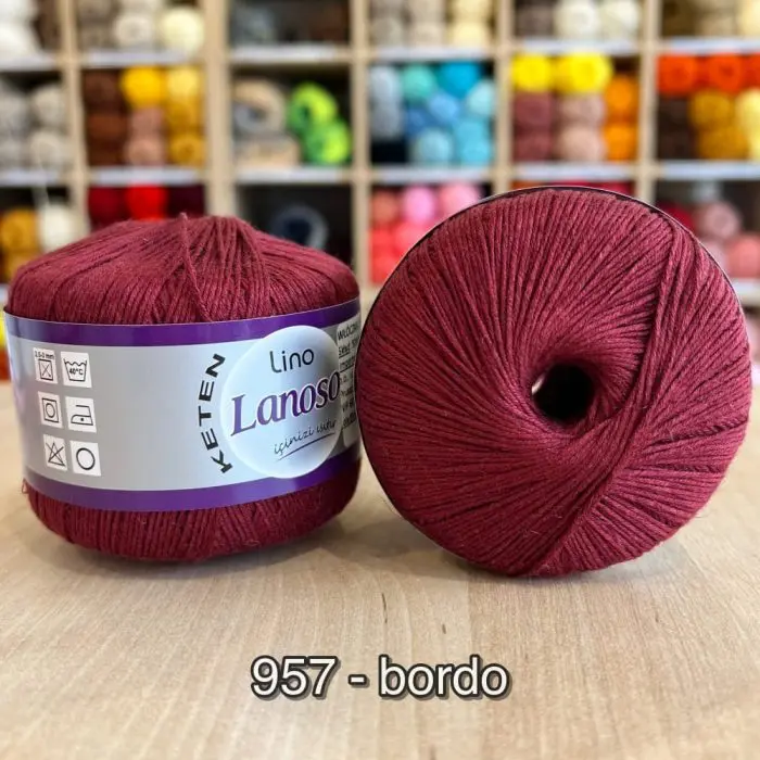 Włóczka Lanoso LINO 50g/175m len + wiskoza - obrazek 24