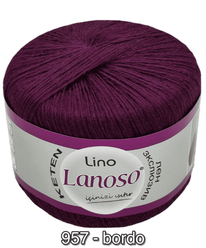 Włóczka Lanoso LINO 50g/175m len + wiskoza - obrazek 16