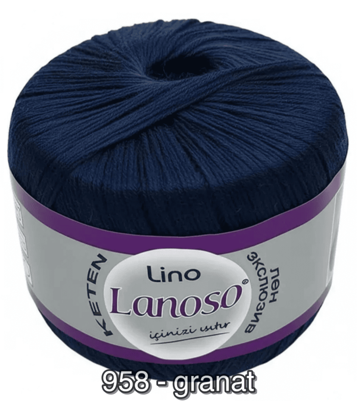Włóczka Lanoso LINO 50g/175m len + wiskoza - obrazek 17