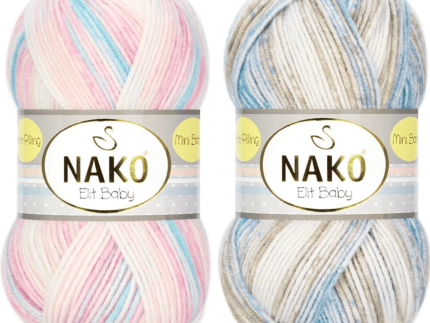 Włóczka Nako ELIT BABY mini BATIK 100g/250m Anti Pilling