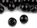 Guziki perełki 10mm czarne (na sztuki)