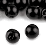 Guziki perełki 10mm czarne (na sztuki)