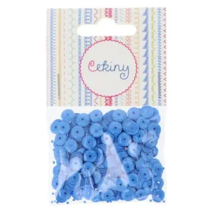 Cekiny 6mm NIEBIESKIE matowe - 9g