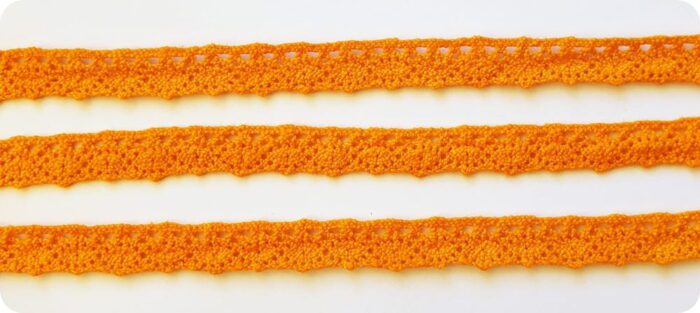 KORONKA BAWEŁNIANA 11 mm C070 POMARAŃCZOWA