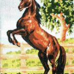 Kanwa z nadrukiem KOŃ (3083)