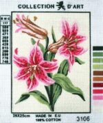 Kanwa z nadrukiem KWIATY (3106)