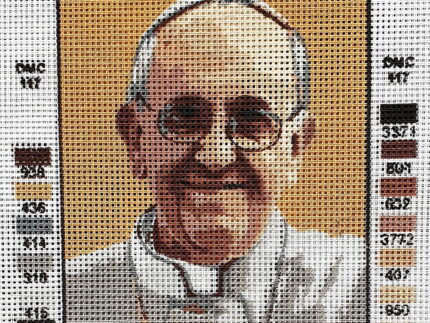 Kanwa z nadrukiem PAPIEŻ FRANCISZEK (3310)
