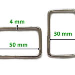 Ramki metalowe SREBRNE 50/30mm