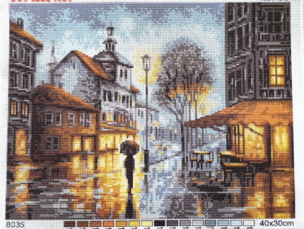 KANWA 30x40 MIASTO NOCĄ (8035)