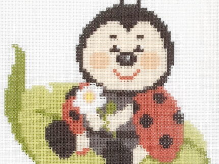 Kanwa z nadrukiem 15x15 - BIEDRONKA (1023)
