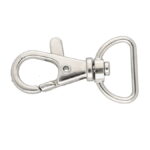 Karabińczyk metalowy SREBRNY rybka 15mm