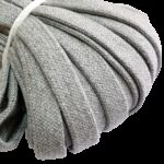 SZNUR PŁASKI BAWEŁNIANY 18mm SZARY / 1m