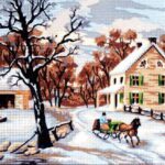 Kanwa z nadrukiem ZIMA (6189)