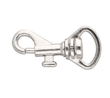 Karabińczyk metalowy 11x34mm SREBRNY (2)