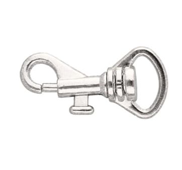 Karabińczyk metalowy 11x34mm SREBRNY (2)