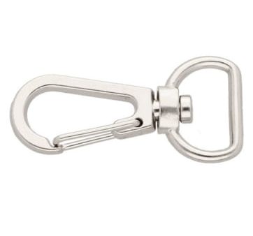 Karabińczyk metalowy 13x37mm SREBRNY