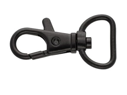 Karabińczyk metalowy 17x41mm (rybka) CZARNY MAT