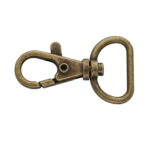 Karabińczyk metalowy 20x43mm rybka STARE ZŁOTO